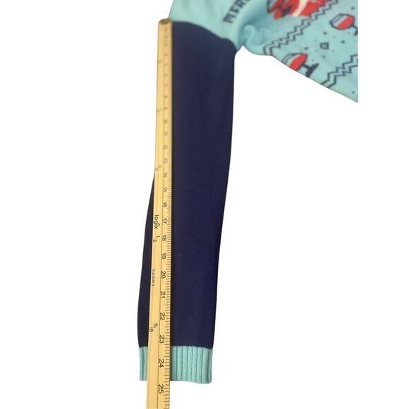 Norther Pole Pullover Merlot Ho Ho Drinking Santa Holiday Sweater Green/ Red S - Picture 5 of 7